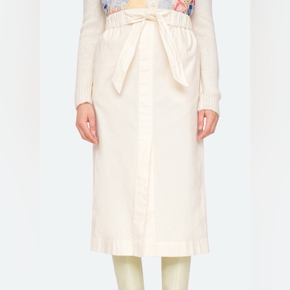 Sea New York Cream Midi Skirt